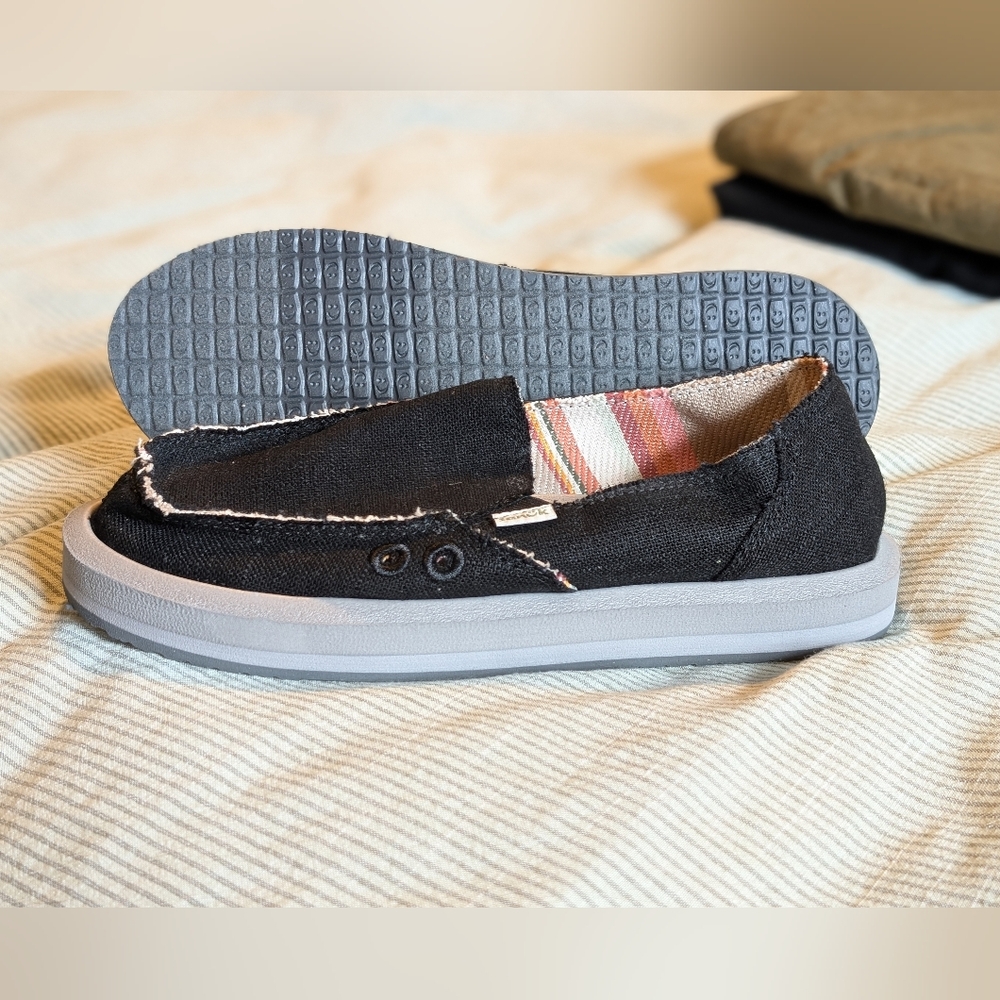 Sanuk Women's Black Slip-On Shoes